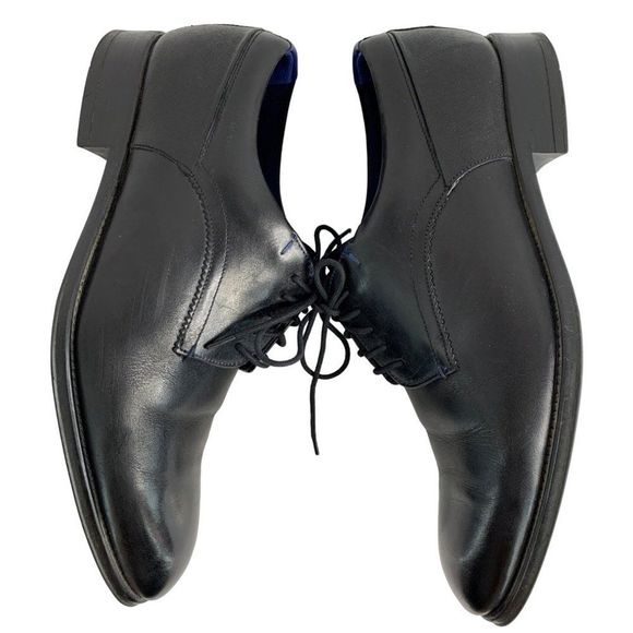 Mens Ted Baker Derby Black Lace Up Dress Shoes Sz 9 Vatory GUC 6360 main image 4